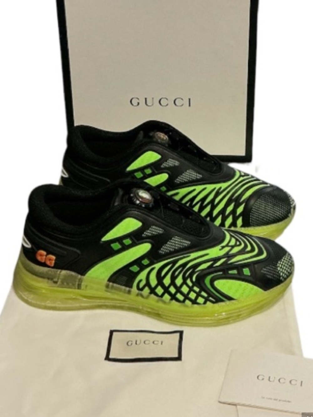 New authentic Gucci luxury designer men’s signature sneakers sz US 6.5 Gucci 6